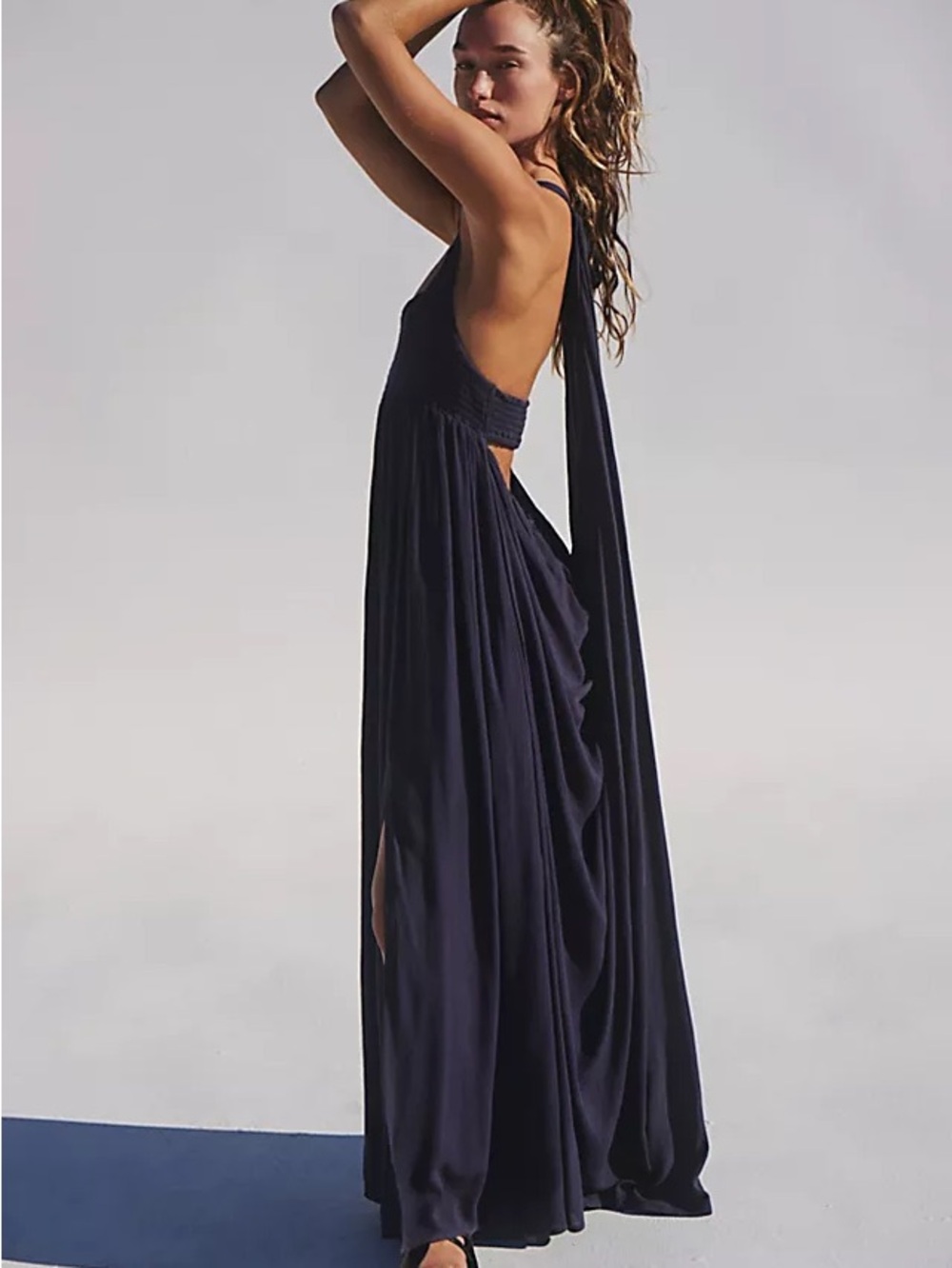 Free People Look My Way Maxi dress sz Medium in Taupe
